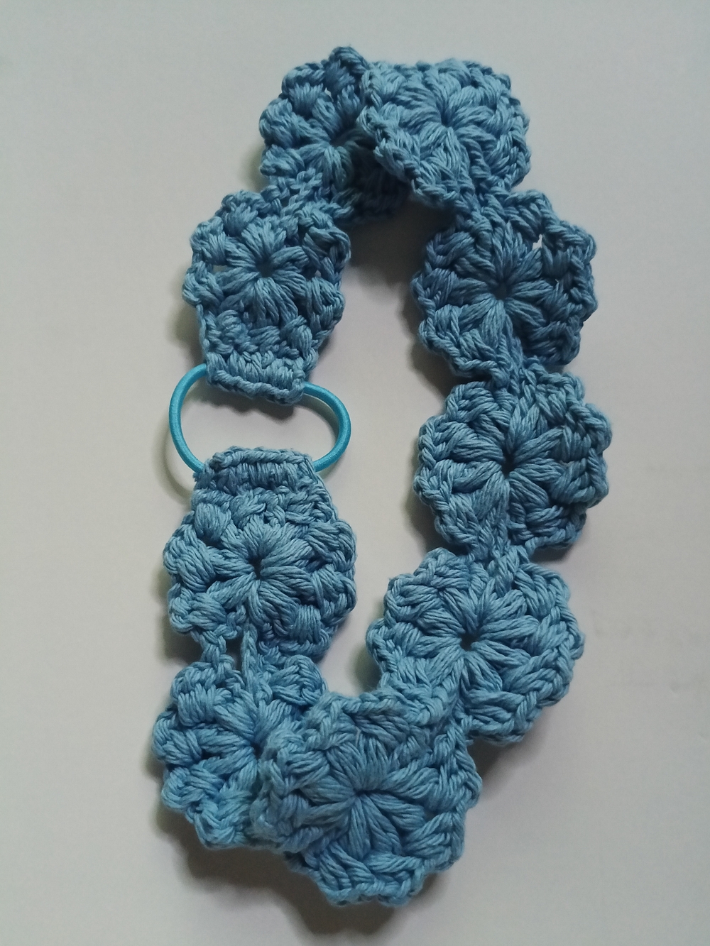 Handmade Blue Crochet Flower Headband
